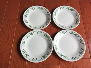 4 Corelle WINTER HOLLY 6.75" Side Plates - Picture 1 of 2