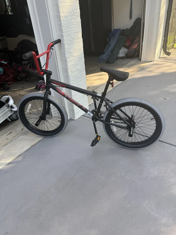 Nice Fairly Used BMX Kids Bike With Pegs Grey Wheels Riden 3 Times - Image 1 of 1