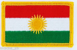 PATCH AUFNÄHER STICKEREI FLAGGE KURDISTAN ABZEICHEN THERMOAUFKLEBER NEU FLAG PATCHE - Bild 1 von 1