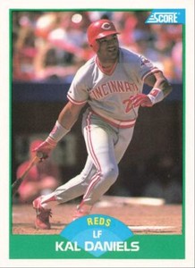 1989 Score Baseball Kal Daniels Cincinnati Reds #7