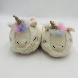 Brandneu Katze & Jack magische Einhorn Plüsch Hausschuhe für Mädchen Größe 4/5 - Bild 1 von 7