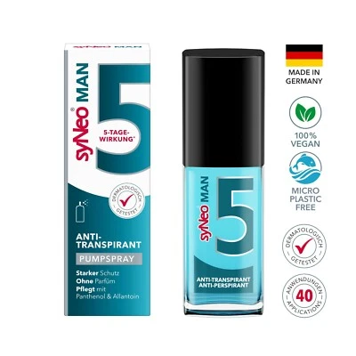 syNeo 5 MAN Antitranspirant Pumpspray für Herren bei starkem Schwitzen, 30ml