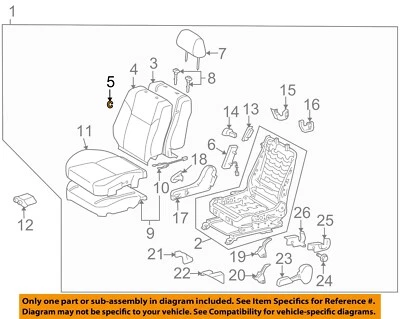 Componentes de asiento delantero Toyota OEM 99-10 Corolla - Clip de cubierta trasera de asiento 9046816019 Foto 1 de 2