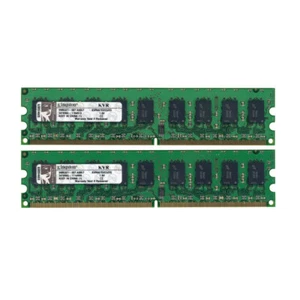 Server RAM Module Kingston Kvr667d2e5/2g DDR2 Unbuffered ECC 4GB (2x2GB) 667MHz - Picture 1 of 1