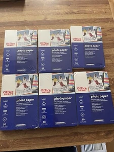 6 Packs Of 50 Office Depot Brand 4”x6” High Gloss Photo Paper - Afbeelding 1 van 4