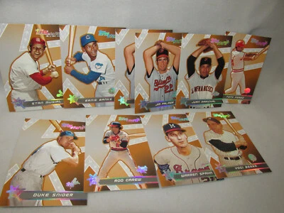 2001 Topps Stars - 10 Card Legends Lot * Musial Banks Palmer Spahn Carew Berra - Image 1 of 4