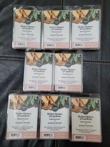 8 X NEW BETTER HOMES & GARDENS Wax Melts MAHOGANY & SANDALWOOD *5 Oz Value Pack* - Picture 1 of 3