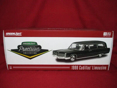1:18 Scale 1966 Cadillac Limousine Hearse Greenlight Precision Diecast Model Car - Image 1 of 4