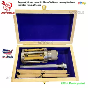 Zylinder Motor Hone Kit 62mm bis 88mm Honmaschine inkl. Honsteine USA - Bild 1 von 12