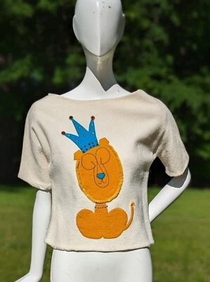 TOP DE LANA LION KING VINTAGE AÑOS 60 CON ADORNOS DE DIAMANTES DE IMITACIÓN - SAKS 5TH AVENUE Foto 1 de 4