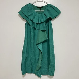 BCBG MaxAzria Women's Size 2 Shift Dress Ultra Green Ruffles - Picture 1 of 8
