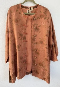 De Colección Kristine St Rik 1X Conjunto Chaqueta Túnica Larga Kimono Caftán Artístico Lagenlook - Imagen 1 de 13