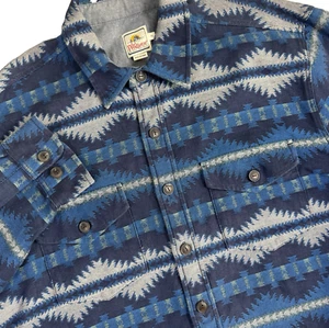 Pendleton Surf Button Up Shirt Men's XL Blue Aztec Shacket Thick Outdoors - Picture 1 of 9