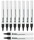 10 Black Quality Whiteboard Dry Wipe Marker Bullet Tip Pens Wb Brand Drywipe  