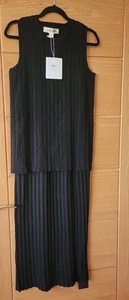 diane von furstenberg Slvis Two Tiered Knit Dress Black Size S - Picture 1 of 6
