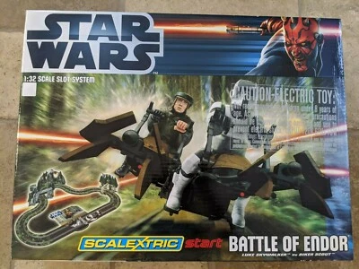STAR WARS SCALEXTRIX BATTLE OF ENDOR МАСШТАБ 1:32 трассовый автомобиль гоночный готовый набор  - Изображение 1 из 2