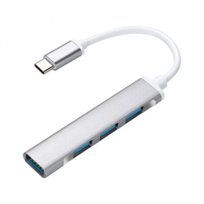 HUB TIPO TYPE C USB  3.0 INTERFACCIA 4 PORTE ESPANSIONE MULTIPLA COMPUTER PC - Immagine 1 di 4