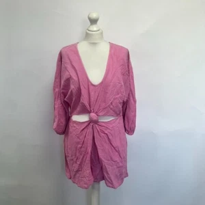 Free People Knotty But Nice Romper. Pink. Large. RRP £88 - Picture 1 of 5