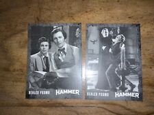 HAMMER series 1 THE CLASSICS 2 PROOF DEALER PROMO CARDS TM1 TM2 HORROR FILMS 