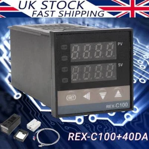 PID REX-C100 Temperature Controller + 40DA Solid State Relay + K Probe Sensor UK - Picture 1 of 7