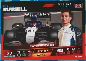 CARD TOPPS FORMULA 1 F1 2021 GEORGE RUSSELL WILLIAMS RACING F1 SPEEDSTER