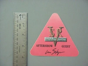 Stevie Ray Vaughan satin backstage pass AUTHENTIC In Step triangle - red  ! - Picture 1 of 1