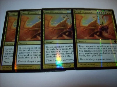 4X MTG Foil FTV Cruel Ultimatum From the Vault Mythic NM Rare Free Ship Tracked - Image 1 of 4