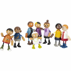 Legler Small Foot Biegepuppen-Familie mit Baby, Spielfiguren, 9-tlg. ab 3 Jahren - Bild 1 von 10