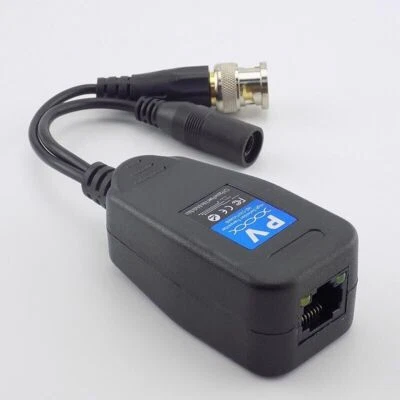 100 Pair CCTV Passive Video Balun Power HDTVI/CVI/AHD/CVBS BNIBBNC to CAT5 RJ45 - Image 1 of 4