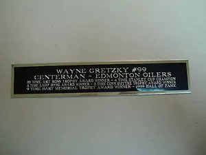 Wayne Gretzky Oilers targhetta autografa per custodia o foto bastone da hockey 1,25 x 6 - Foto 1 di 12