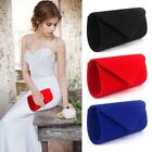 Soft Leather Evening Cluthes Bags Solid Color Envelope Bags  Wedding Party