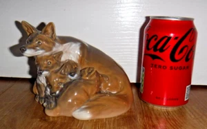 Royal Copenhagen Denmark Fuchs Figur ~ Füchsin & ihre Jungen ~ 1788 ~ TOP - Bild 1 von 7