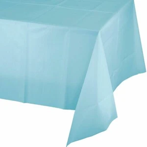 Pastel Blue Touch of Color Premium Plastic Tablecover 54 x 108 - Picture 1 of 1