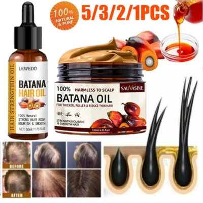 5/3x Organic Batana Oil For Hair Growth Healthier Thicker Fuller Anti Hair Loss - image 1 of 4