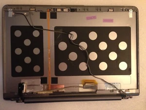 Samsung NP535U3C LCD Back Cover BA75-03709D HINGS, CAMERA CABLES GENUINE SILVER - Picture 1 of 6