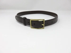 Coach Womens Brown Leather Belt 8568 1" wide Brass Buckle 34 in - Picture 1 of 10
