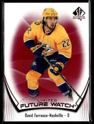 2021-22 Sp Authentic limited red Future watch David Farrance Rookie #117 H4R2J - Image 1 of 2