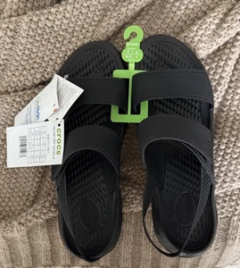 SANDALIA CROCS LITERIDE 360 CONFORT NEGRA/GRIS - MUJER TALLA 8 - ¡Nueva con etiquetas! - Imagen 1 de 2