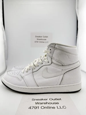 Jordan 1 Blanco Perforado EE. UU. 12,5 Usado Caja Original 555088-100 Foto 1 de 4
