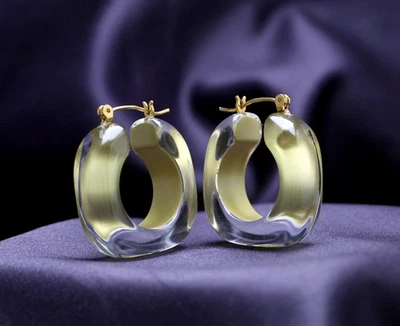 Pendientes de aro de resina de silueta cuadrada QVC Joan Rivers Foto 1 de 4