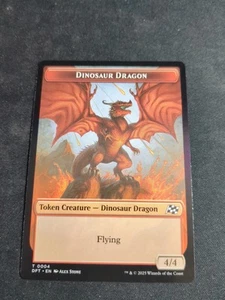 Dinosaur Dragon   Treasure Double-Sided Token Aetherdrift Regular - Picture 1 of 2
