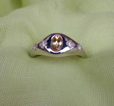 Kaiserlicher Topas  Silberring (Pallanova) / Gr.19 / (Mit Zertifikat) - Bild 1 von 4