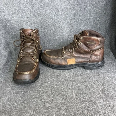 Tony Lama Botas de Trabajo Para Hombres 13 D Palladine Marrón Suave Sin usar, Puntera Impermeable Con Cordones Foto 1 de 4
