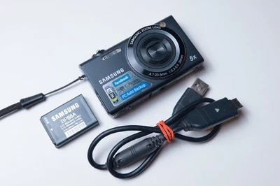 Samsung SH100 14.0MP Digital Camera with 5x Zoom and Touch screen - Black - Image 1 of 4