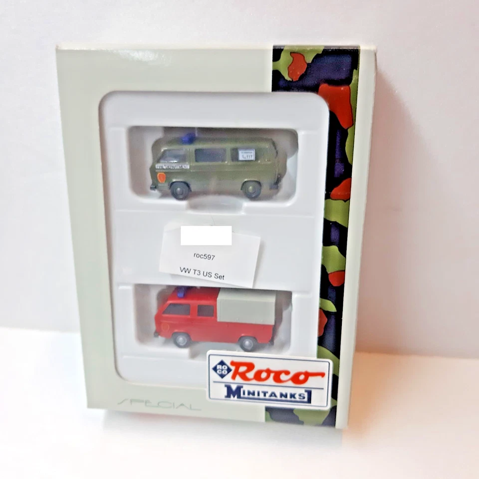 Roco 597 Minitanks Set VW T3 US Army Fire Department  1:87 - Bild 1 von 1