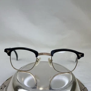 American Optical Sirmont AO 1/10 12K GF 5 1/2 VTG Eyeglasses Frames Brown & Gold - Picture 1 of 21
