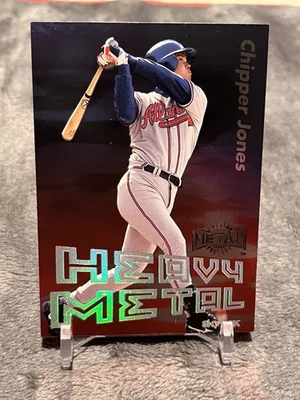 CHIPPER JONES 2000 SKYBOX INSERTO DE METAL PESADO #9 ATLANTA BRAVES HOF Foto 1 de 2