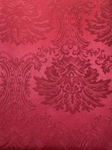 True Red Tahari fabric handmade  poly TABLECLOTH 90" round  New - Picture 1 of 1