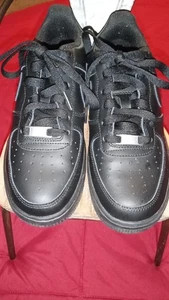 Grade School All Black Nike Air Force 1 Shoes - Picture 1 of 5