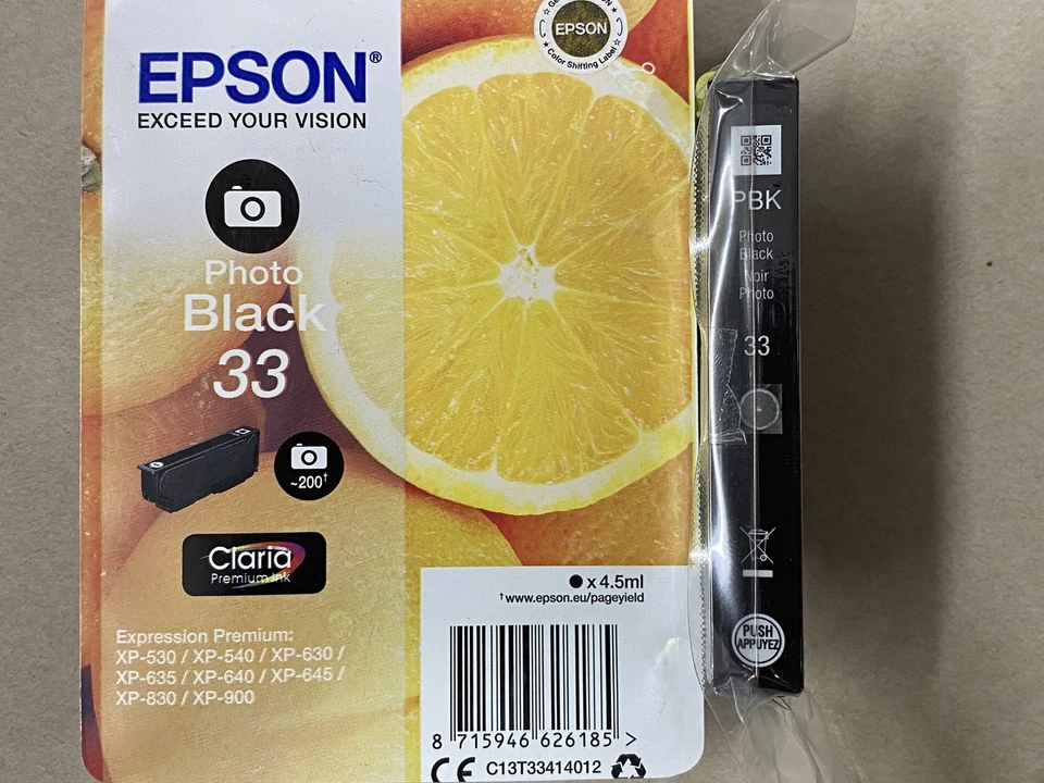 original Epson Tintenpatrone 33 PhotoBlack 4,5ml Rechnung - Image 1 of 1